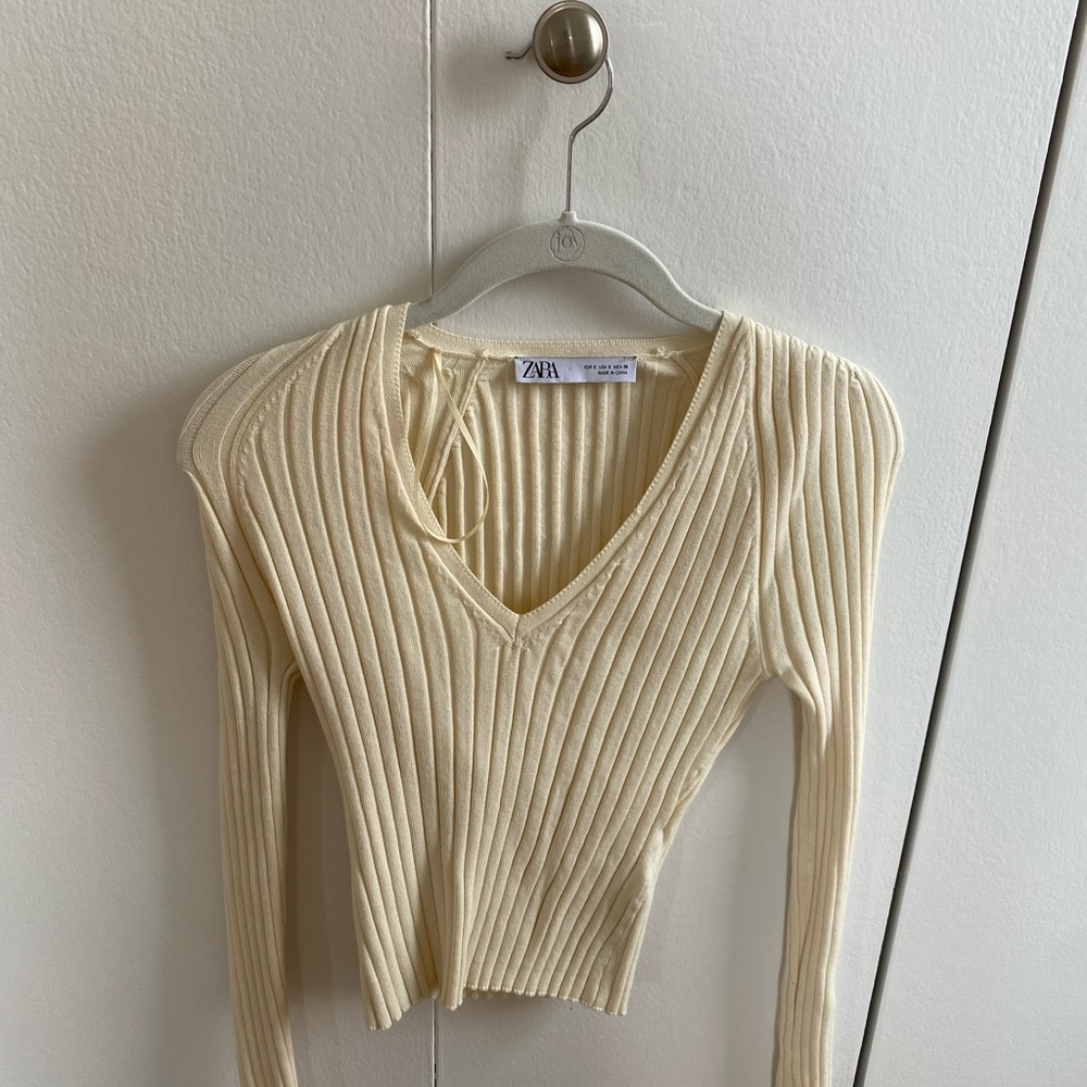 Zara cream long sleeve